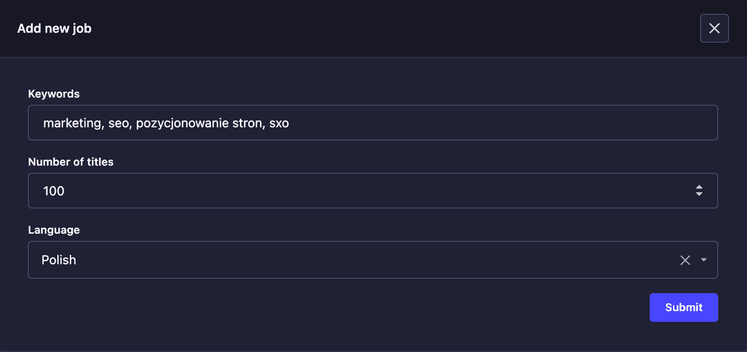 ChatGPT & Headless CMS Strapi, 100 wpisów na blogu dla keywords: