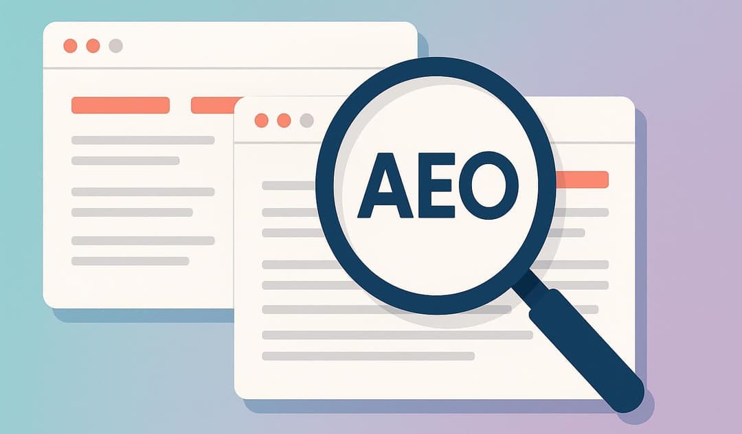 strony, lupa, Answer Engine Optimization (AEO)