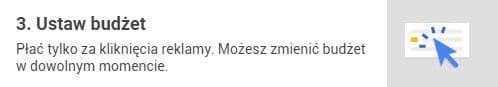 Adwords Express ustawienie budżetu