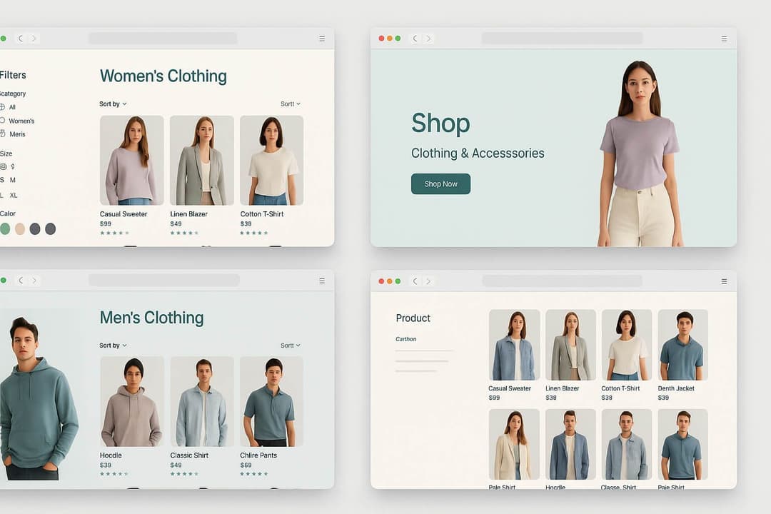 ecommerce interface, Commerce.js