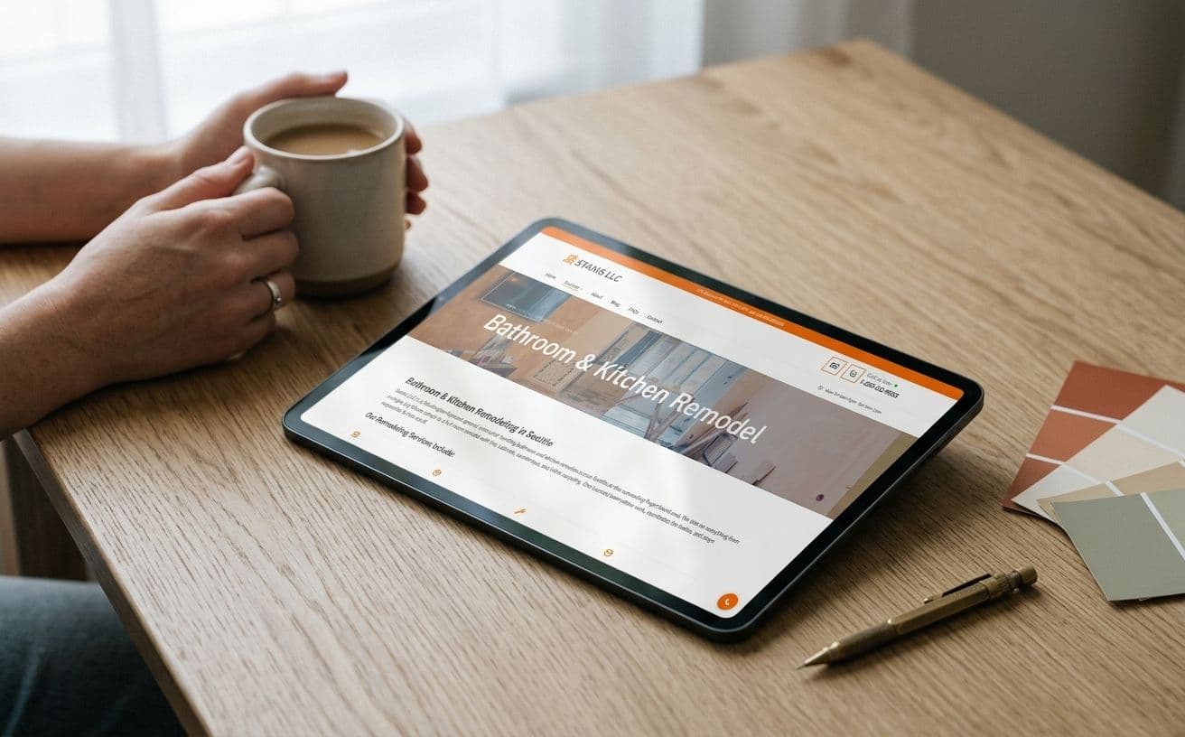 Handyman ST strona oferty na laptopie