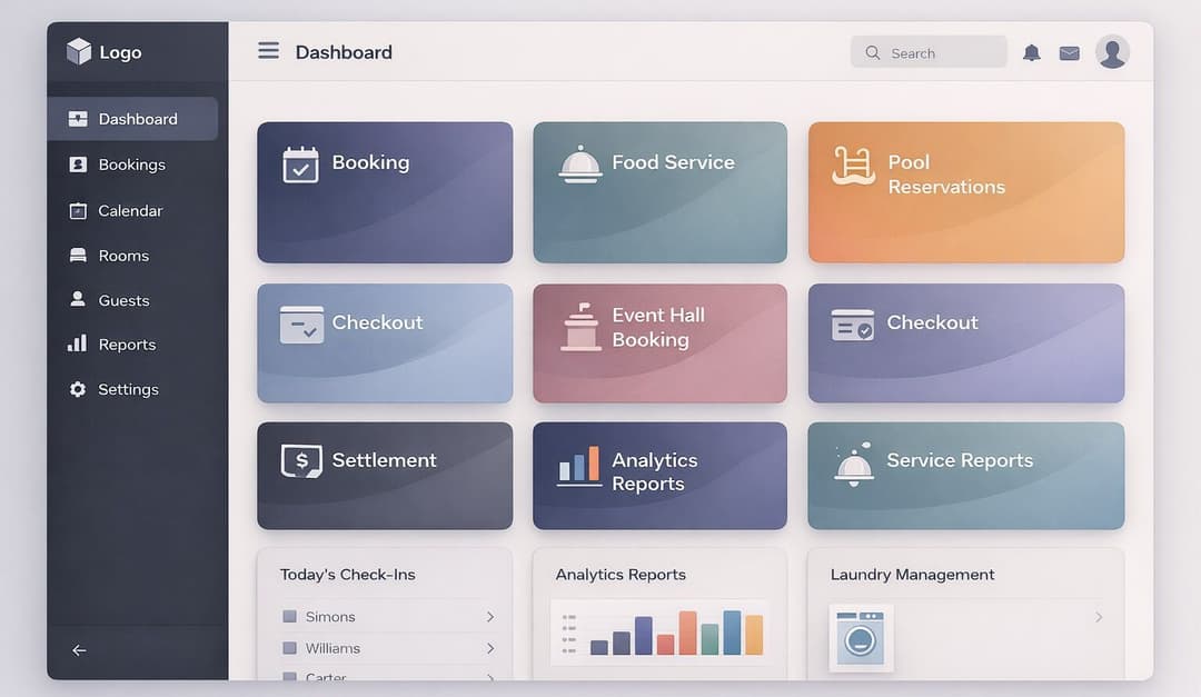 dashboard, Hotel Management Software
