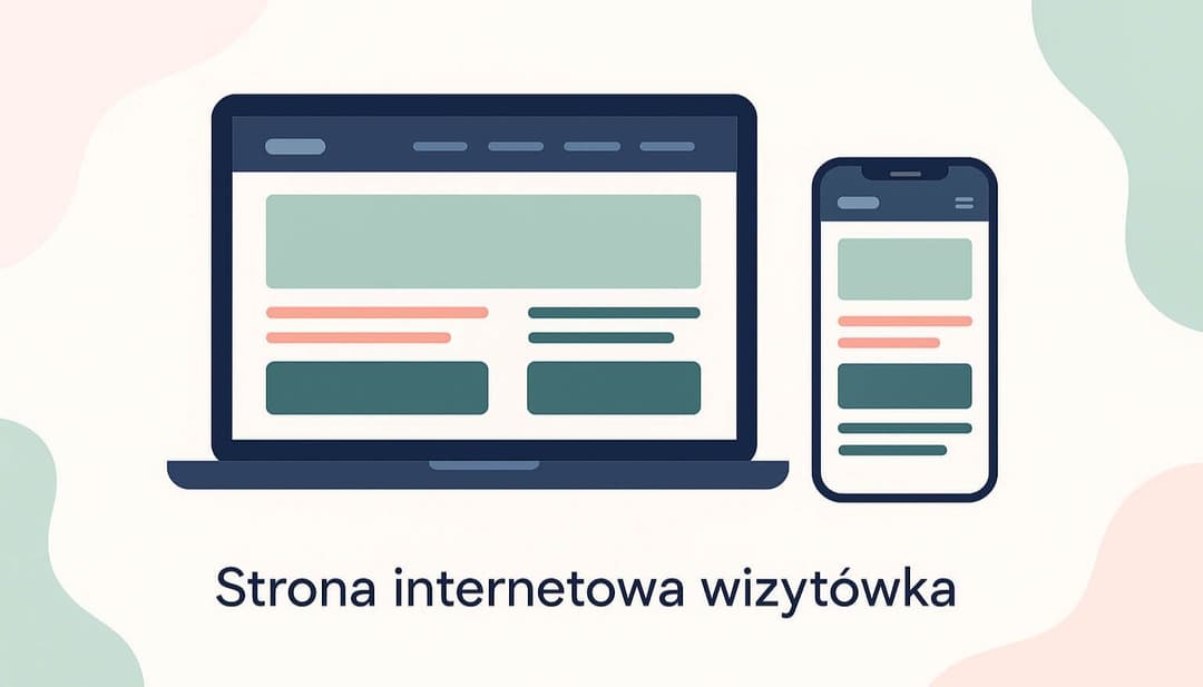 laptop i telefon ze stroną, Strona internetowa wizytówka