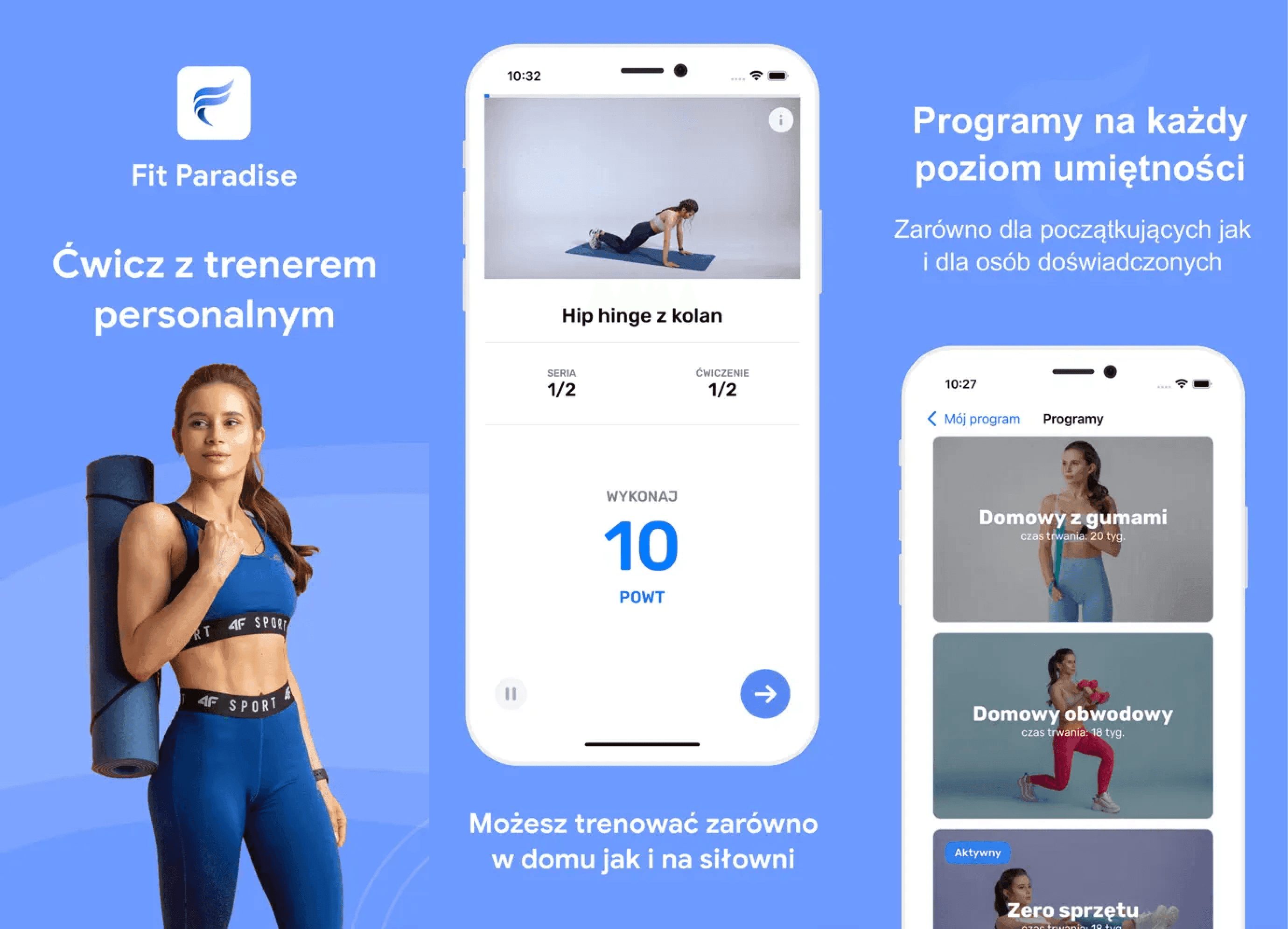 Case study Fit Paradise: zdrowie napędzane technologią — zrzut ekranu