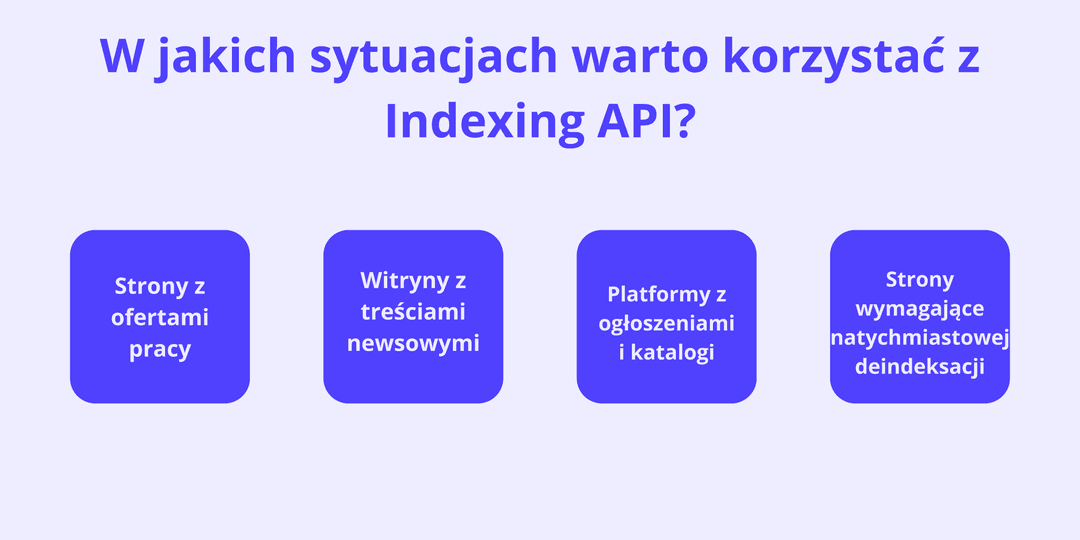 W jakich sytuacjach warto korzystać z Indexing API?
