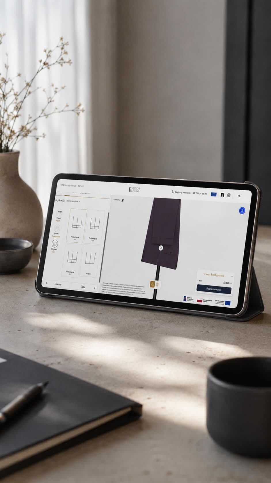tablet z otwartą stroną signor-leone