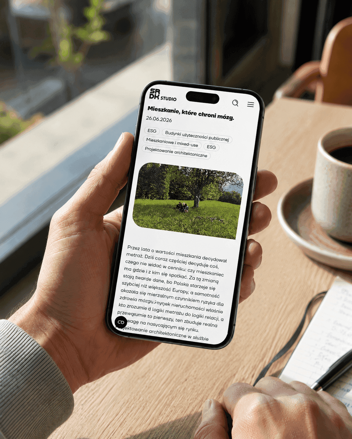 strona blogowa SRDK studio wdrożona przez zespół Boring Owl