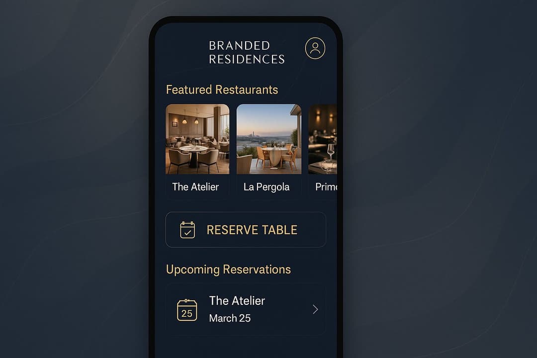 aplikacja mobilna Branded residences