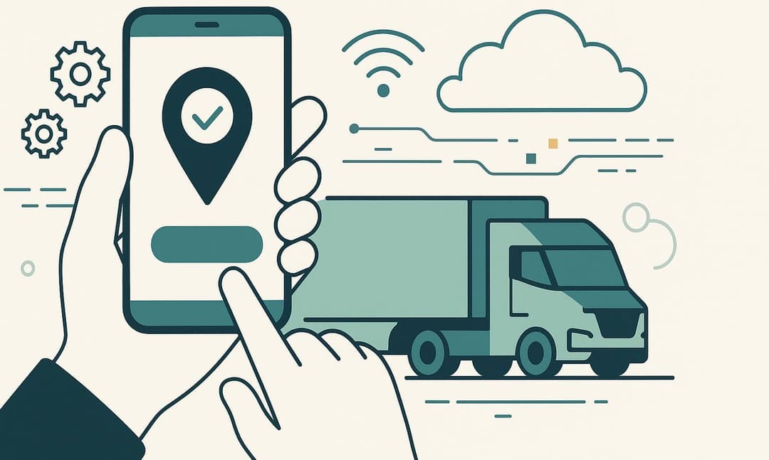 Aplikacja, ciężarówka, Transportation Management System