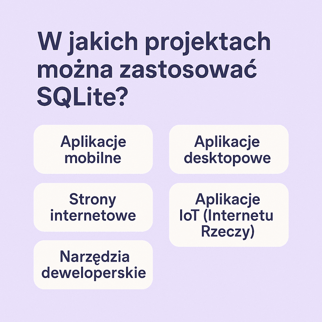 W jakich projektach można zastosować SQLite?