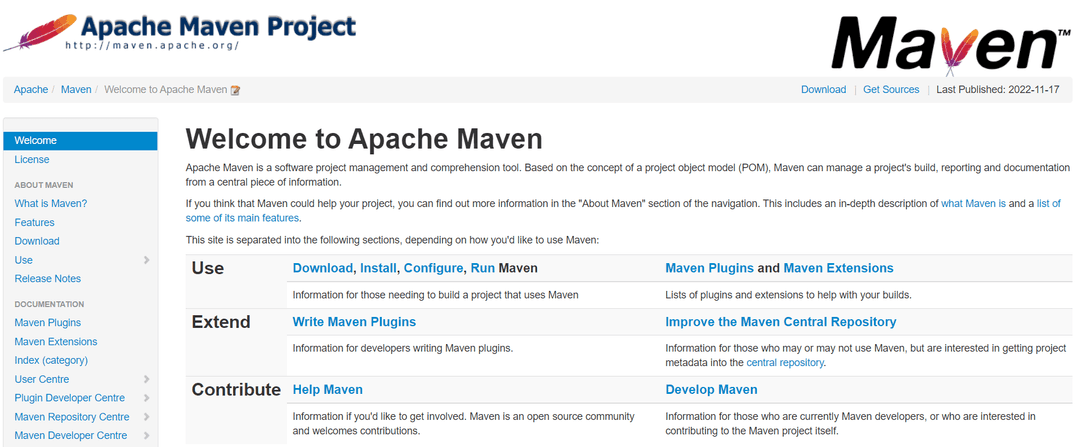 Maven home page