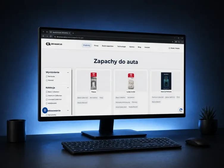 Dr Marcus - strona internetowa z katalogiem produktów