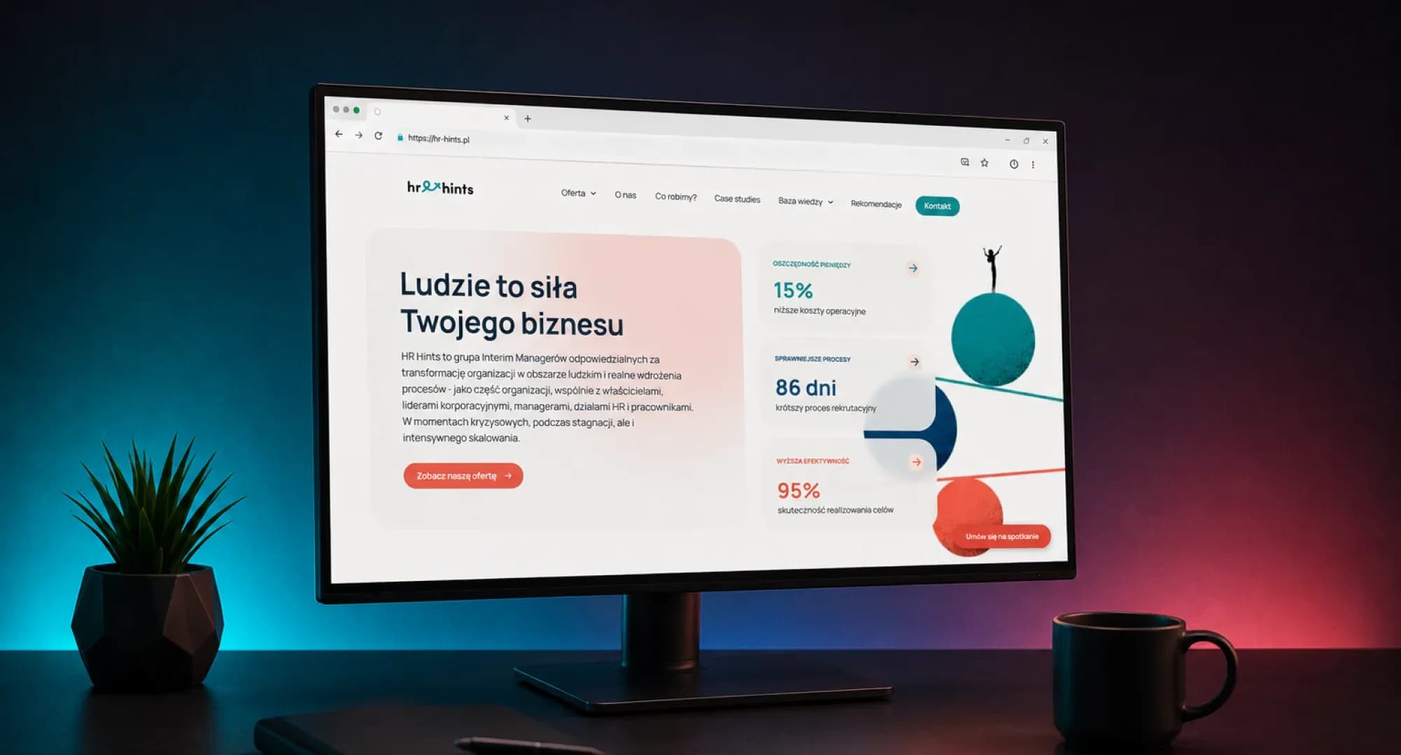 Redesign w Webflow z CMS - strona, którą zespół obsługuje samodzielnie