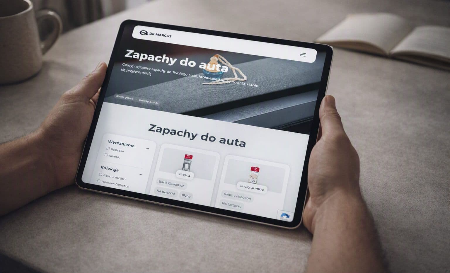 tablet z otwartą stroną dr-marcus
