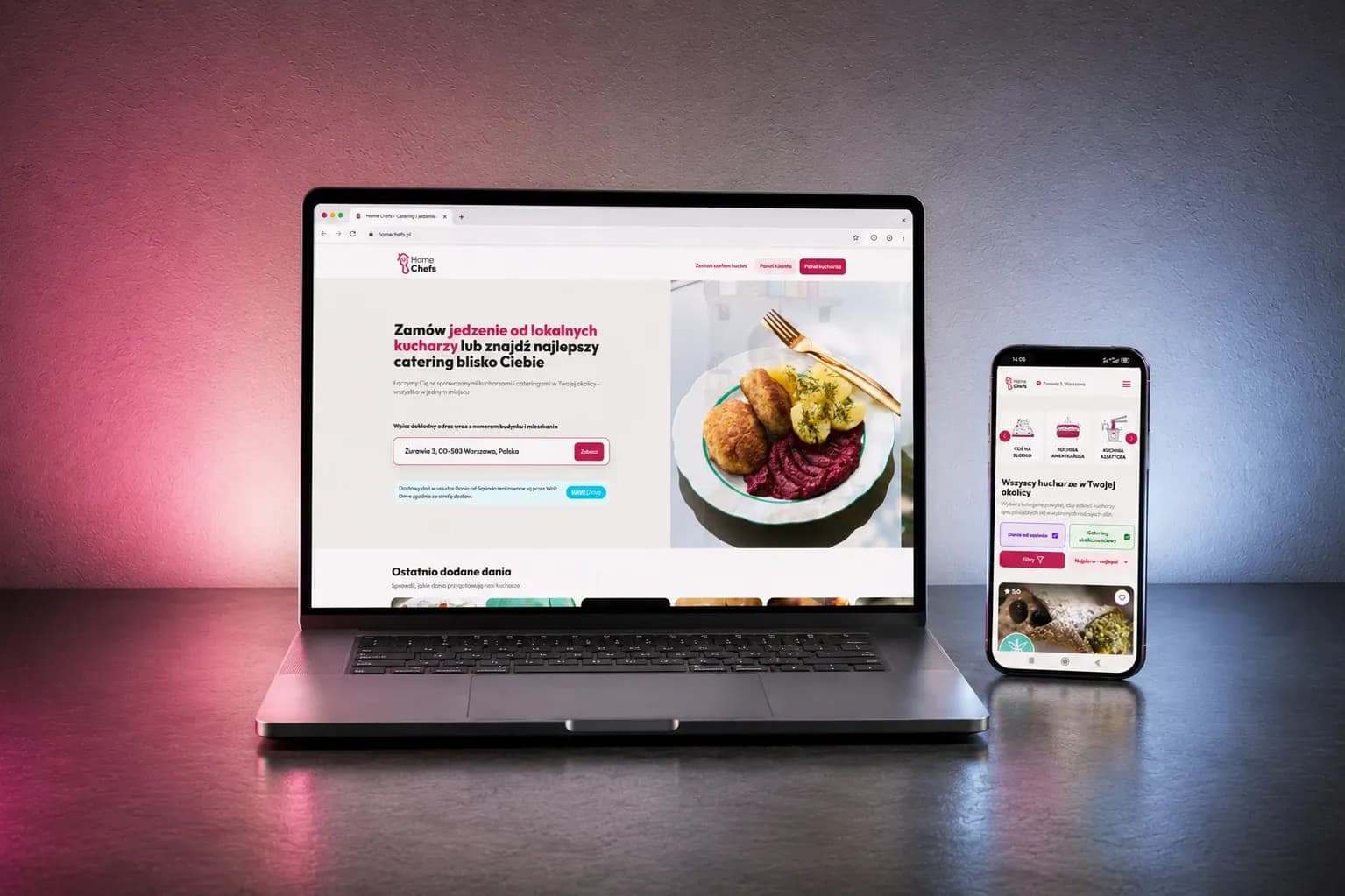 HomeChefs — kadr karty projektu zrealizowanego przez Boring Owl
