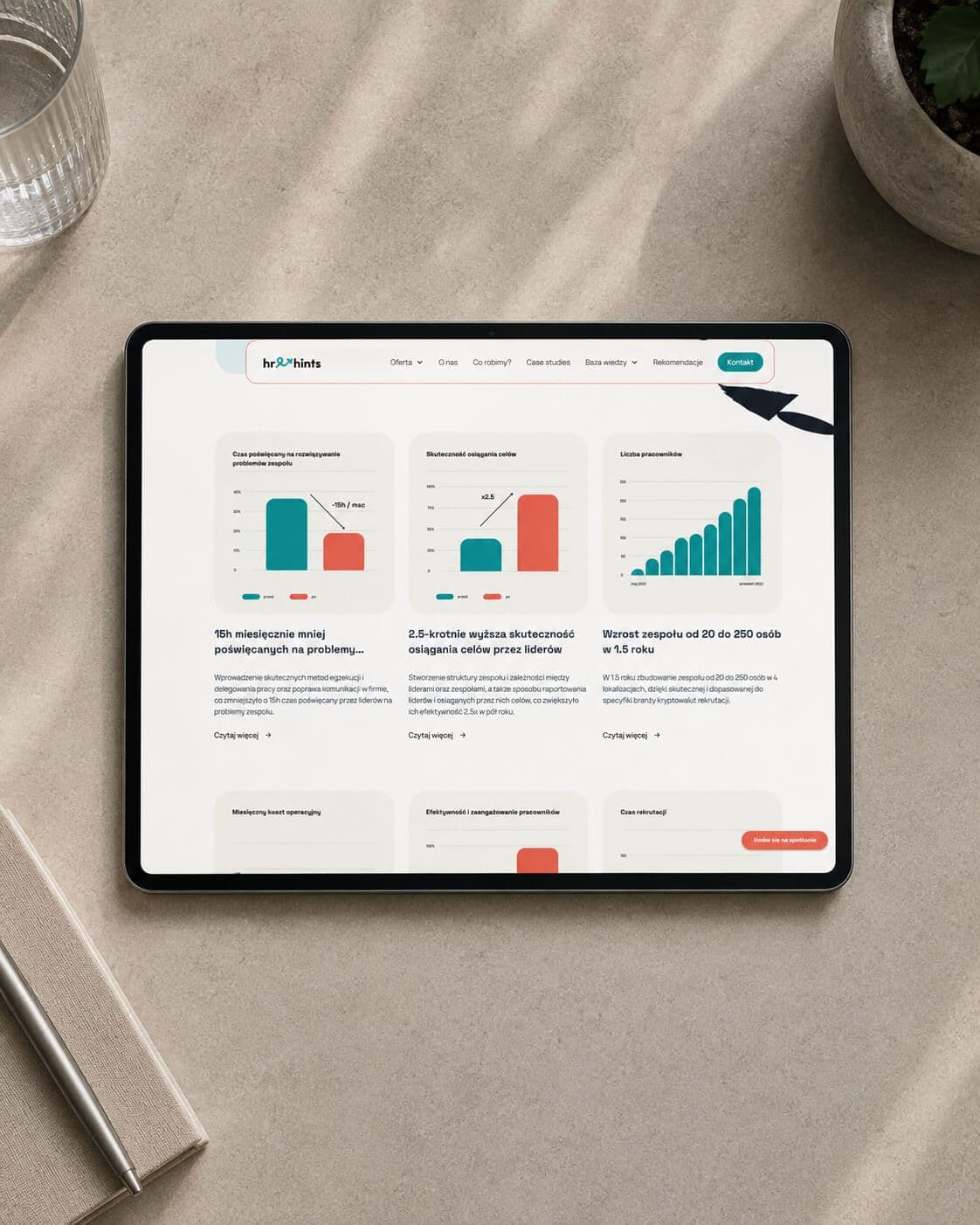 strona hr-hints otwarta na tablecie