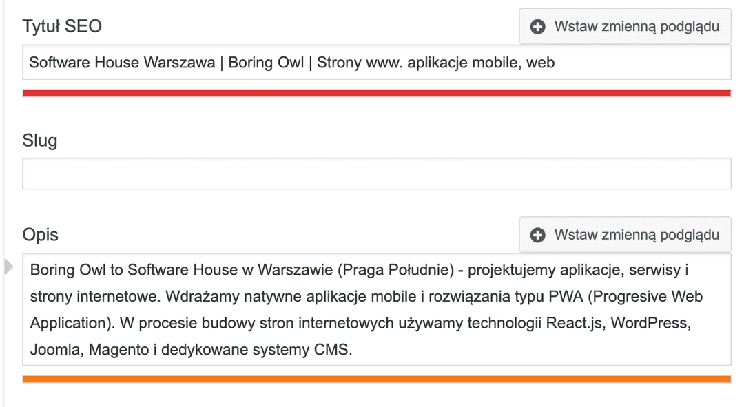 metatitle i metadescription seo on-site